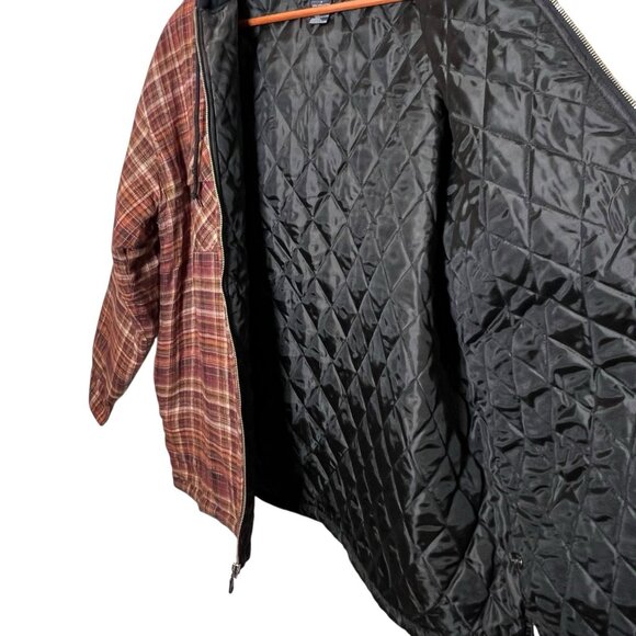 Dickies Men's L Flannel Plaid Jacket Coat Vintage Y2K Work Barn Hooded Lined NWT - Picture 10 of 12